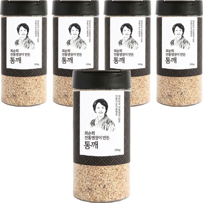 승인식품 최순희 전통명장이 만든 볶은참깨, 200g, 5개