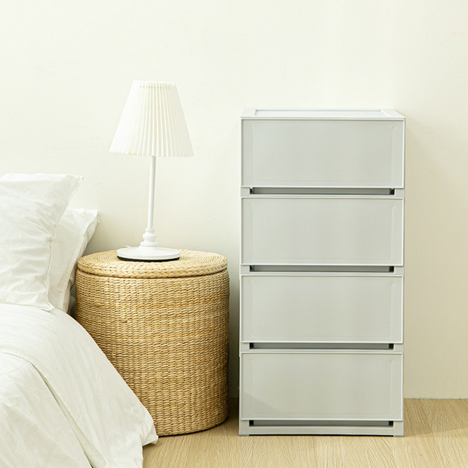 코멧 국내생산 모던 서랍장, 그레이, 4단