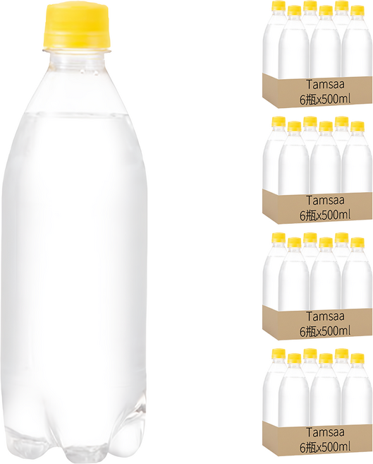 Tamsaa Aqua系列 無標籤檸檬風味氣泡水, 500ml, 24瓶