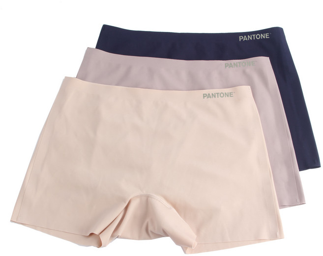 PANTONE 여성용 통기성 미디 사각 팬티 3종 세트