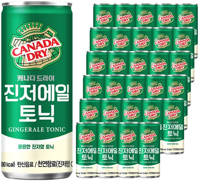 캐나다드라이 진저에일 토닉, 250ml, 30개 - 쿠팡