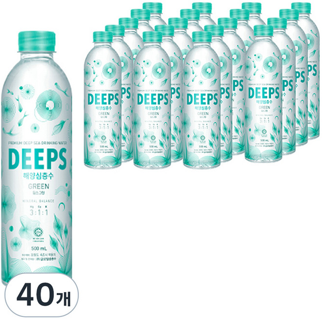 딥스 해양심층수 그린, 500ml, 40개