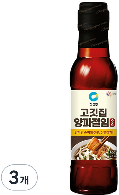 대상 청정원 고깃집 양파절임 소스, 300g, 3개