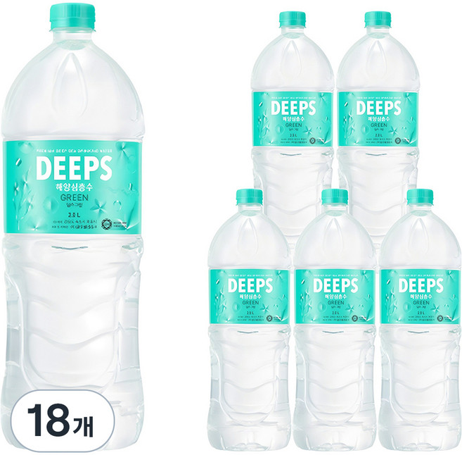 딥스 그린 먹는 해양심층수, 2L, 18개