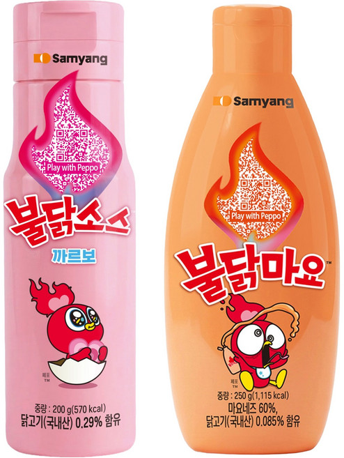 삼양 까르보불닭 소스 200g + 불닭마요 소스 250g, 1세트