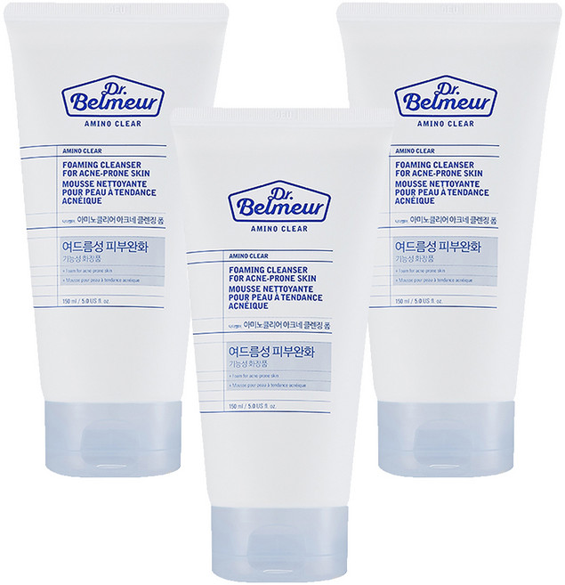 더페이스샵 닥터벨머 아미노클리어 아크네 클렌징 폼, 150ml, 3개