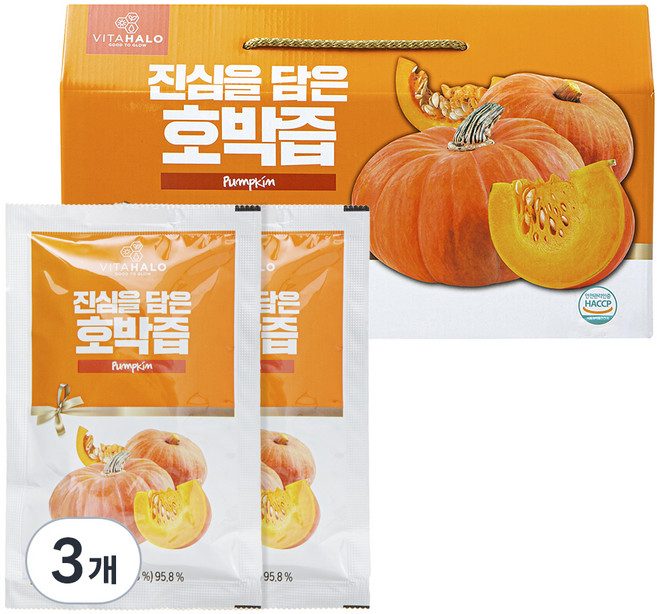 비타할로 진심을 담은 호박즙, 2.7L, 3개
