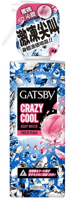GATSBy 魔法激凍體用噴霧 冰涼蜜桃, 170ml, 1瓶