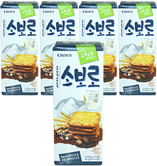 크라운 소복소복 소보로, 60g, 5개
