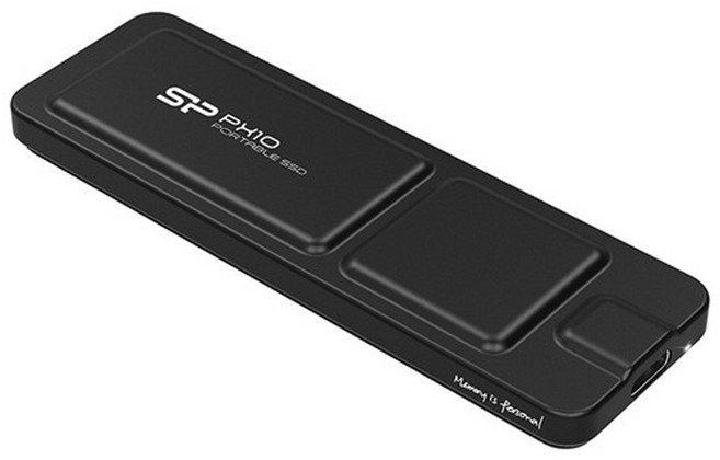 Silicon Power 廣穎電通 USB 3.2 Gen2 薄輕巧高速外接式固態硬碟 SSD PX10, 2TB, 黑色, 1個