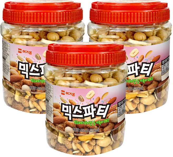 머거본 믹스파티 믹스넛, 800g, 3개