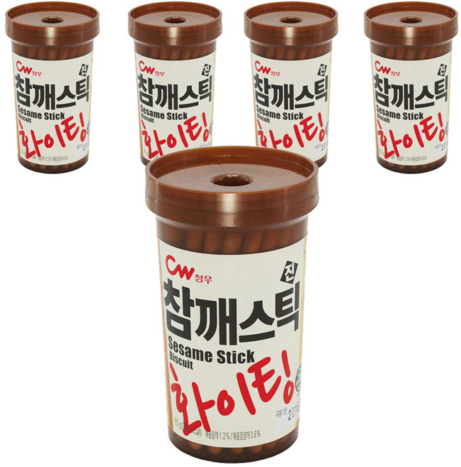 청우식품 참깨스틱 진, 85g, 5개