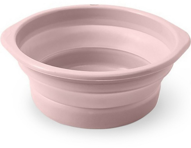 심플리앤 공간절약 다용도 접이식 대야 소, 핑크, 1개