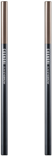 코스노리 슬림 아이브로우 펜슬 0.13g, 01 브라우니, 2개