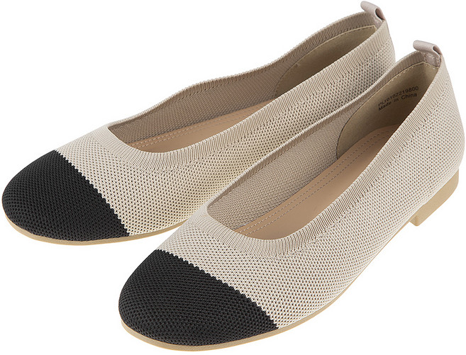 afinar 雙色針織平底鞋