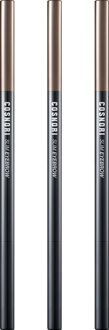 코스노리 슬림 아이브로우 펜슬 0.13g, 01 브라우니, 3개