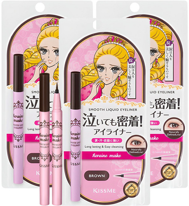 히로인메이크 스무스 리퀴드 아이라이너 N 0.4ml, 브라운, 3개