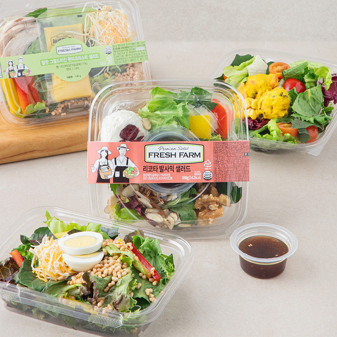 All바른농장 실속샐러드 4종 C세트, 600g, 1세트