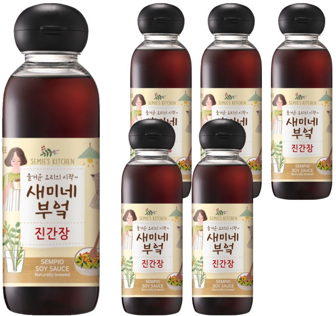 샘표 새미네부엌 진간장, 450ml, 6개