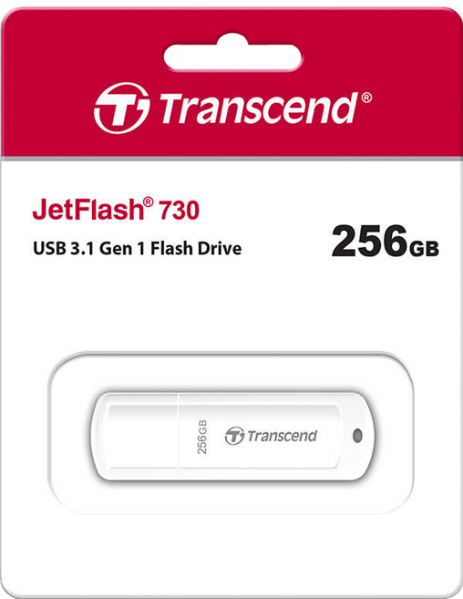 Transcend 創見 隨身碟 JF730 白色, 256GB, 1個