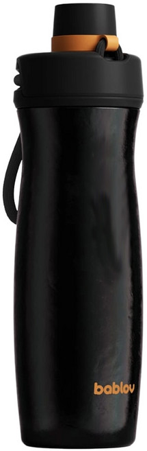 bablov 花伴森 純鈦曲線運動水壺, 寂夜黑, 1個, 500ml