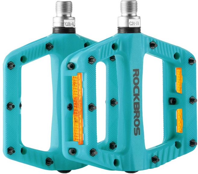 ROCKBROS 洛克兄弟 寬型輕量踏板, 1套, 水藍色