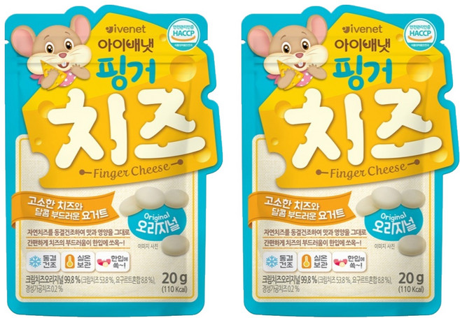 韓國 ivenet 手指起司, 20g, 起司, 2個