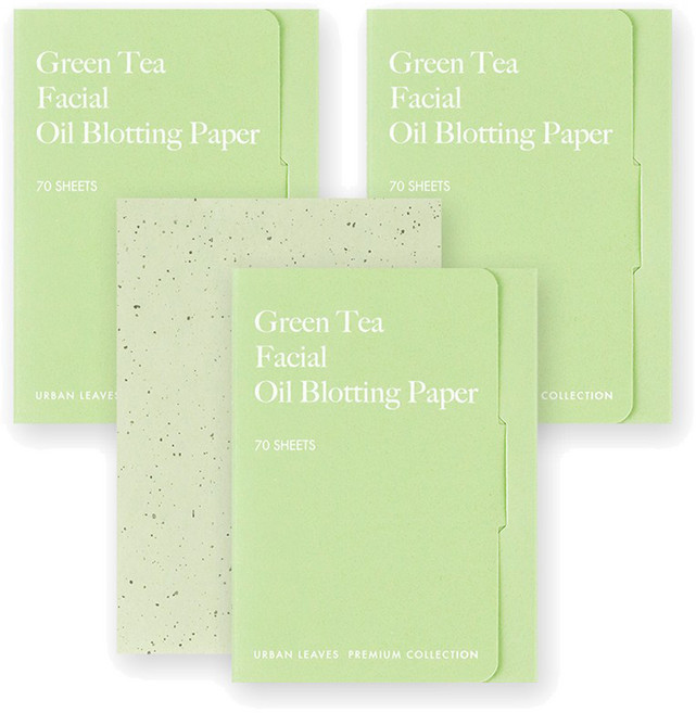 어반리브즈 녹차 프리미엄 기름종이, 70매입, 3개
