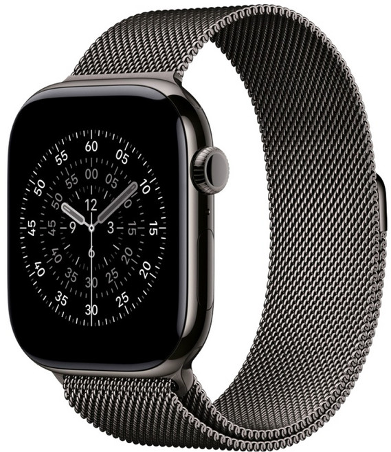 Apple 2025 Apple Watch S11 石瓦色鈦金屬 + M/L石瓦色米蘭式錶環, 石瓦色, 46mm, GPS+Cellular