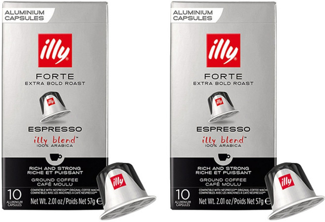 일리 엑스트라 볼드 로스트 에스프레소 그라운드 네스프레소 호환 캡슐커피, 5.7g, 10개입, 2개