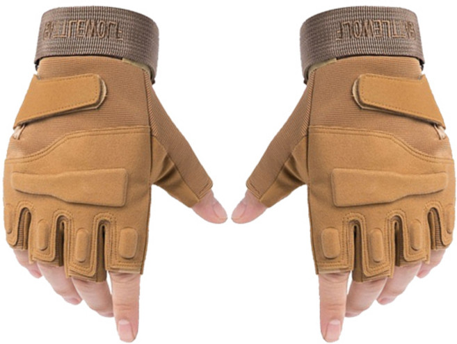 오토바이 반장갑 양손세트 F타입, 브라운