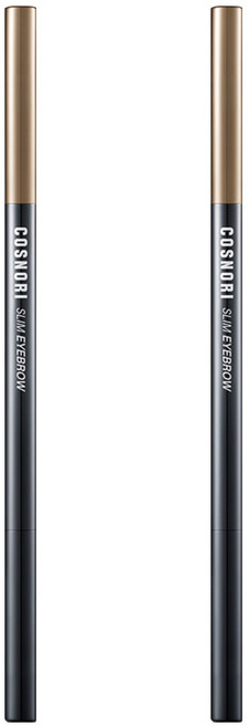 코스노리 슬림 아이브로우 펜슬 0.13g, 02 진저쿠키, 2개