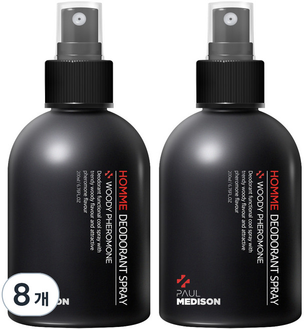 폴메디슨 옴므 데오드란트 스프레이 우디 페로몬향, 200ml, 8개