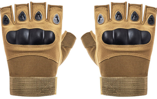 오토바이 반장갑 양손세트 H타입, 브라운