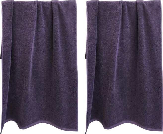 애슐리 모던 바스 타월 500g 40수 콤팩트 코마사, 울트라바이올렛, 2개