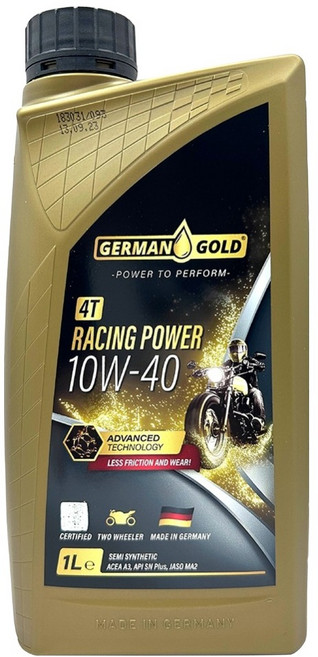 GERMAN GOLD 德國金牌 RACING POWER 4T 10W40 高性能機車機油, 1瓶
