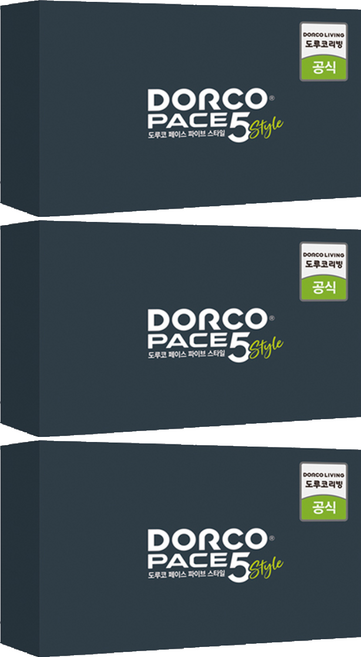 도루코 페이스 파이브 스타일 5중 면도날, 12개입, 3개