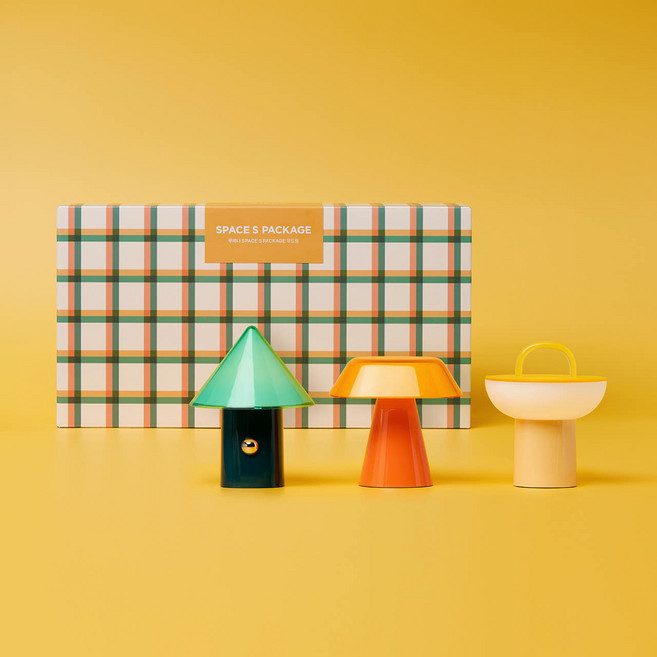 루메나 SPACE S 무드등 패키지 세트, 카나리옐로우 + 선오렌지 + 파인그린