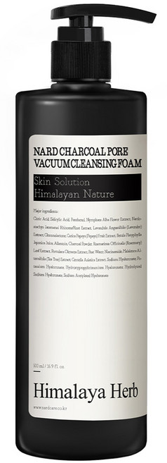 나드 부케가르니 차콜 모공 흡착 클렌징폼, 500ml, 1개