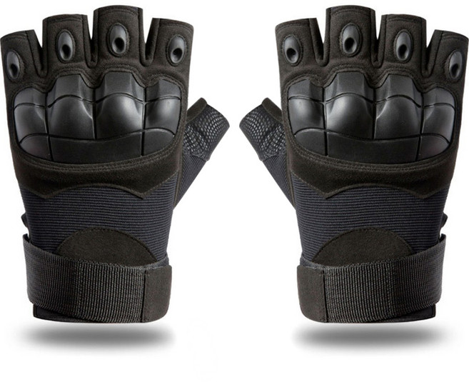 오토바이 반장갑 양손세트 G타입, 블랙