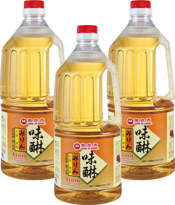 萬家香 味醂 日本調味品 純米釀造, 1.5L, 3瓶