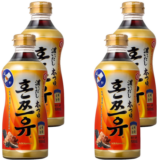 기꼬만 코이다시 혼쯔유소스, 500ml, 4개