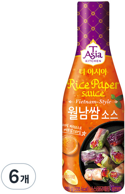 티아시아키친 월남쌈 소스, 6개, 285g
