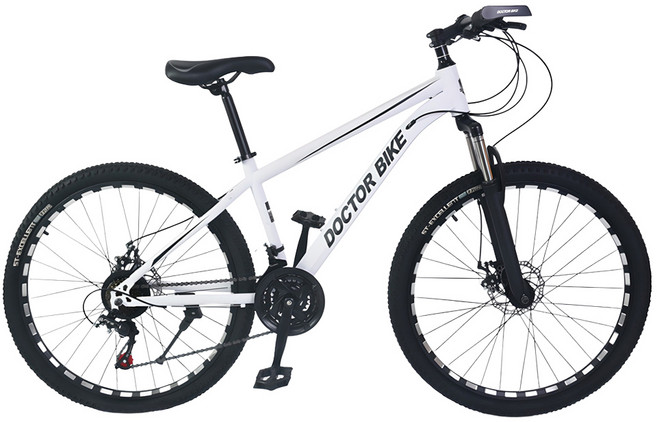 닥터바이크 F-26S ROCKET MTB 스틸 디스크 브레이크 14kg, 화이트, 170cm, 1개