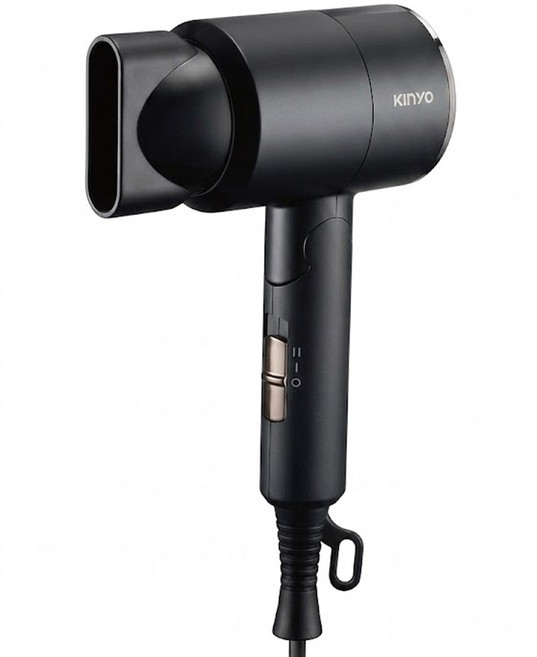 Kinyo 800W 雙電壓 負離子 摺疊 吹風機 2段溫控 黑色 KH-193