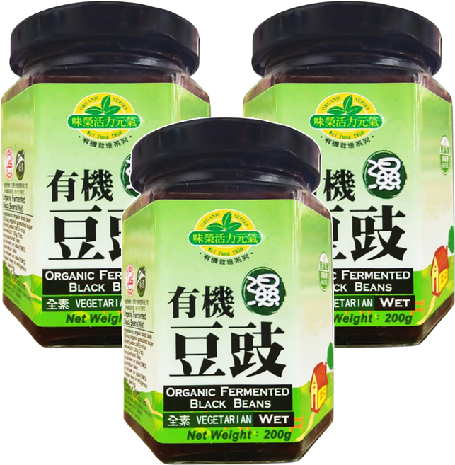 味榮 有機濕豆鼓 小, 200g, 3罐