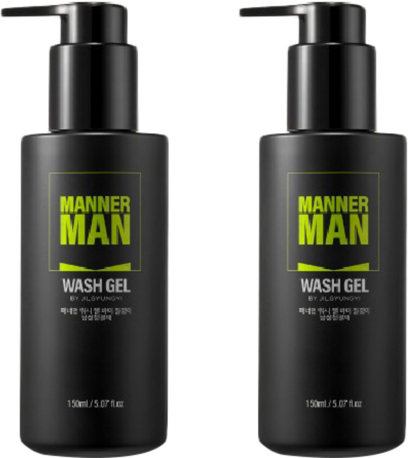 질경이 매너맨 워시 젤 남성청결제, 150ml, 2개