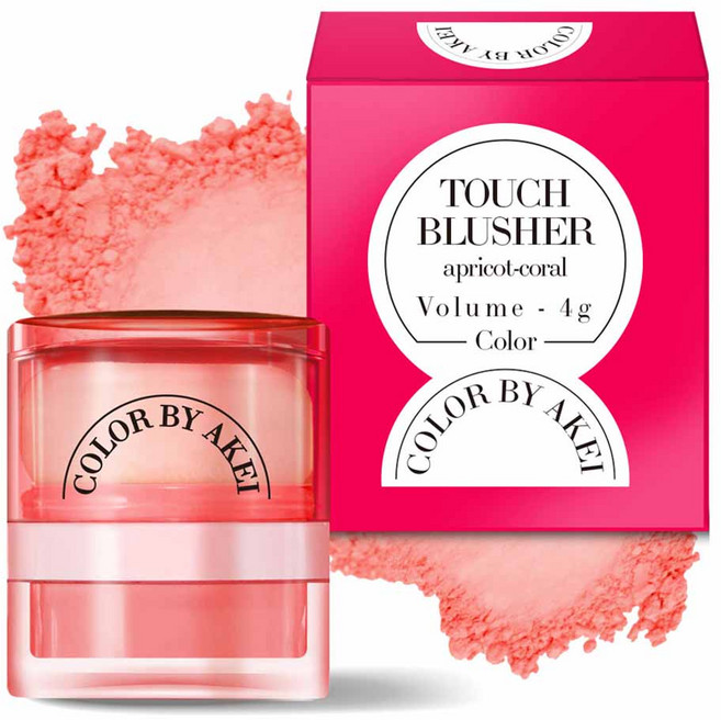 아케이 퍼프 컬러 터치 블러셔 4g, 살구빛코랄, 1개