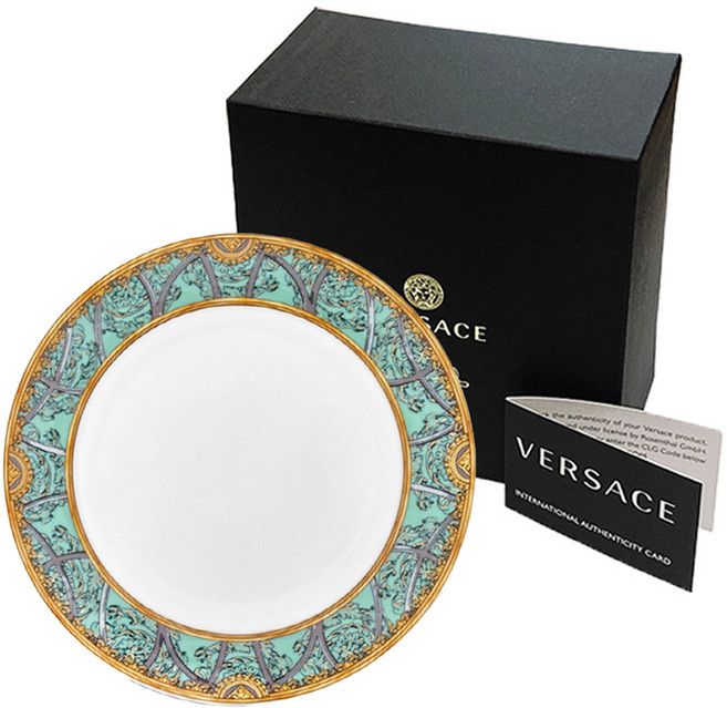 베르사체 LA SCALA DEL PALLAZZO VERDE 플레이트 28cm, 혼합색상, 1개