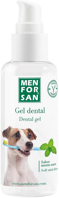 MEN FOR SAN 寵物潔牙凝膠 附牙膏套, 60ml, 1瓶